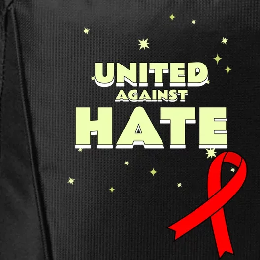 Together Against Hate World Aids Awareness Day Gift City Backpack