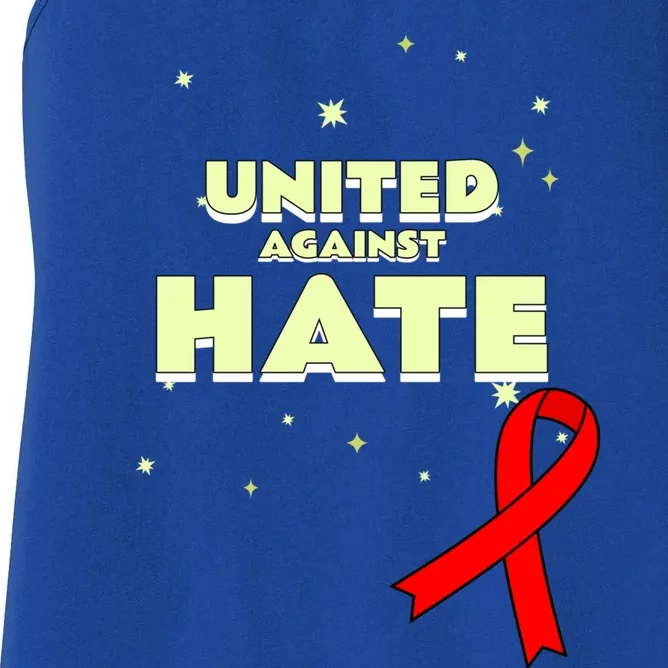 Together Against Hate World Aids Awareness Day Gift Women's Racerback Tank