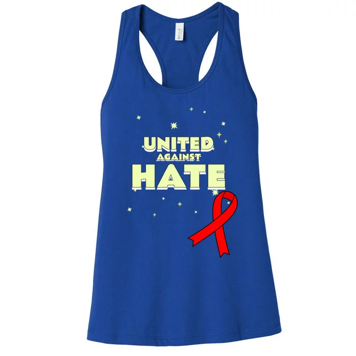 Together Against Hate World Aids Awareness Day Gift Women's Racerback Tank