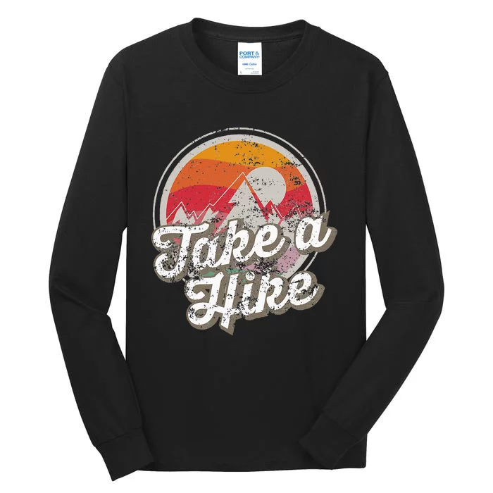 Take A Hike Retro Vintage Outdoor Hiking Tall Long Sleeve T-Shirt