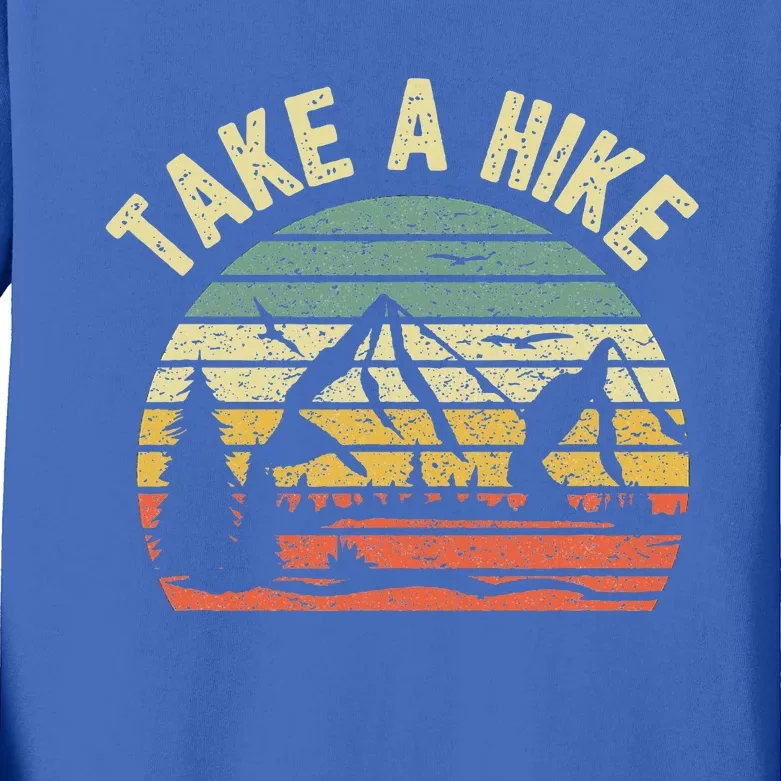 Take A Hike Outdoors Camping Nature Hiking Kids Long Sleeve Shirt