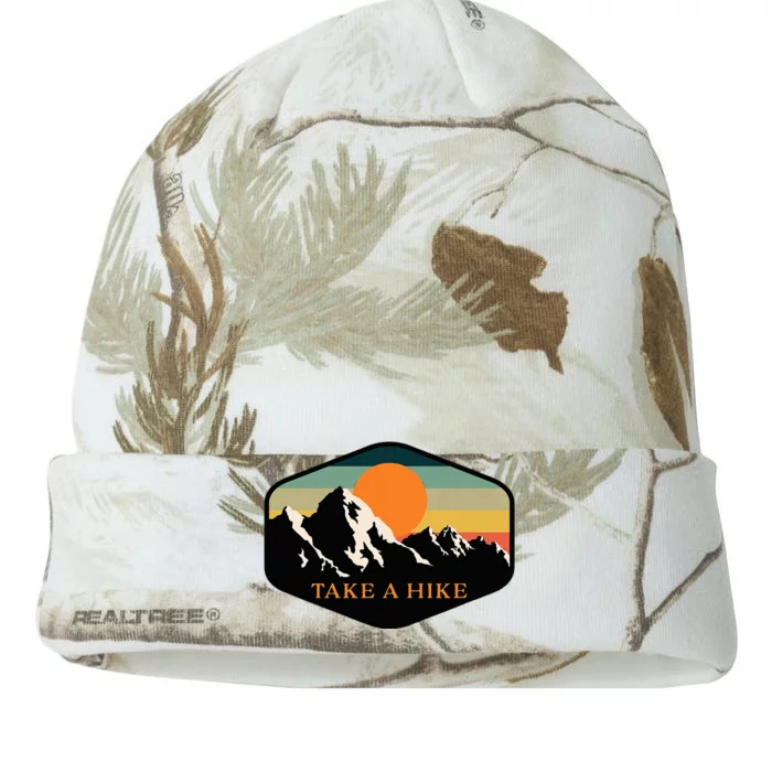 Take A Hike Retro Vintage Outdoor Hiking Kati - 12in Camo Beanie