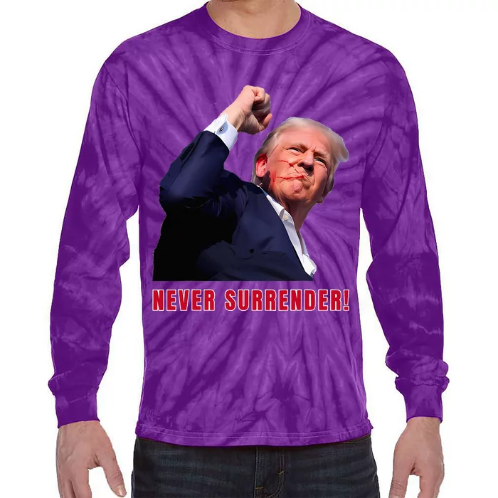 Trump Assassinated Injured In Pennsylvania July 13 2024 Tie-Dye Long Sleeve Shirt