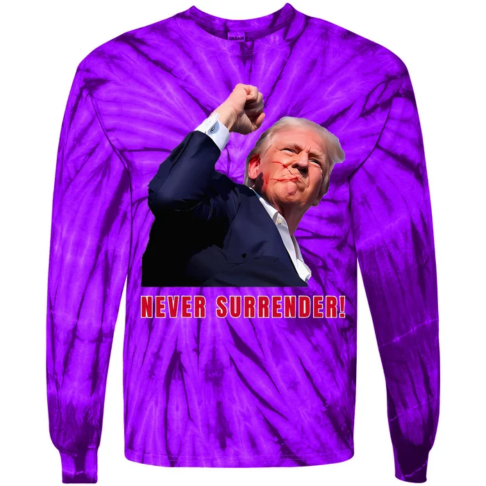 Trump Assassinated Injured In Pennsylvania July 13 2024 Tie-Dye Long Sleeve Shirt