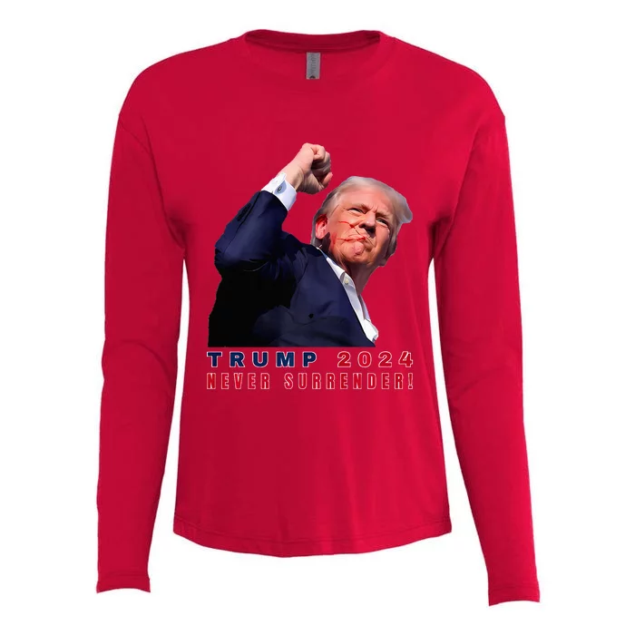 Trump Assassinated Injured In Pennsylvania July 13 2024 Womens Cotton Relaxed Long Sleeve T-Shirt