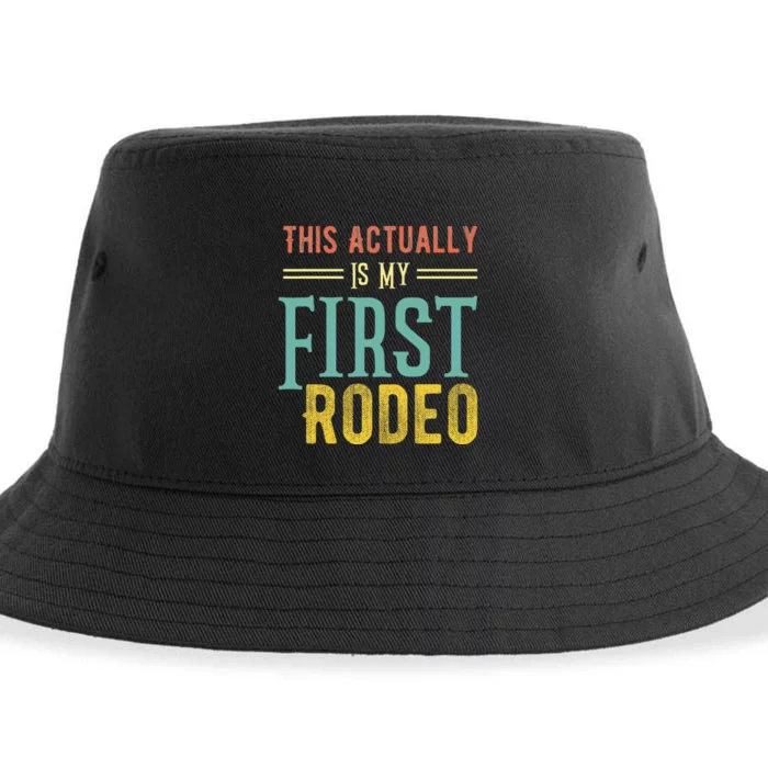 This Actually Is My First Rodeo Country Life Vintage Western Sustainable Bucket Hat