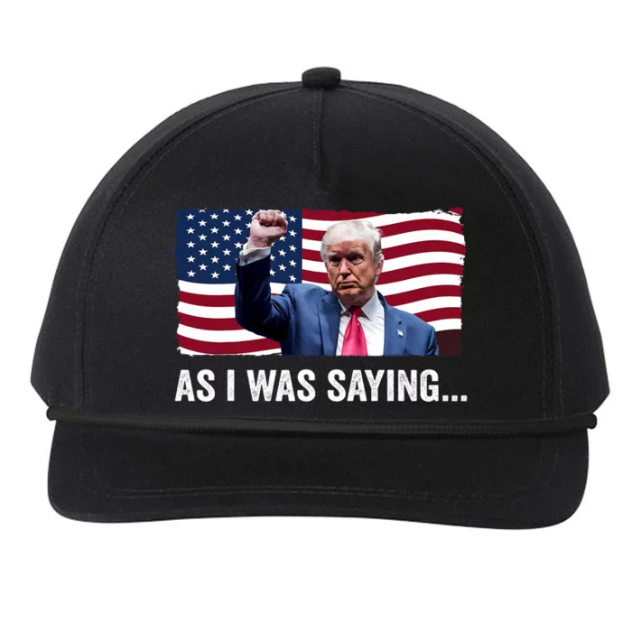 Trump As I Was Saying Trump His Speech Trump Vance Vintage Snapback Five-Panel Rope Hat