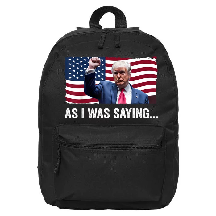 Trump As I Was Saying Trump His Speech Trump Vance Vintage 16 in Basic Backpack