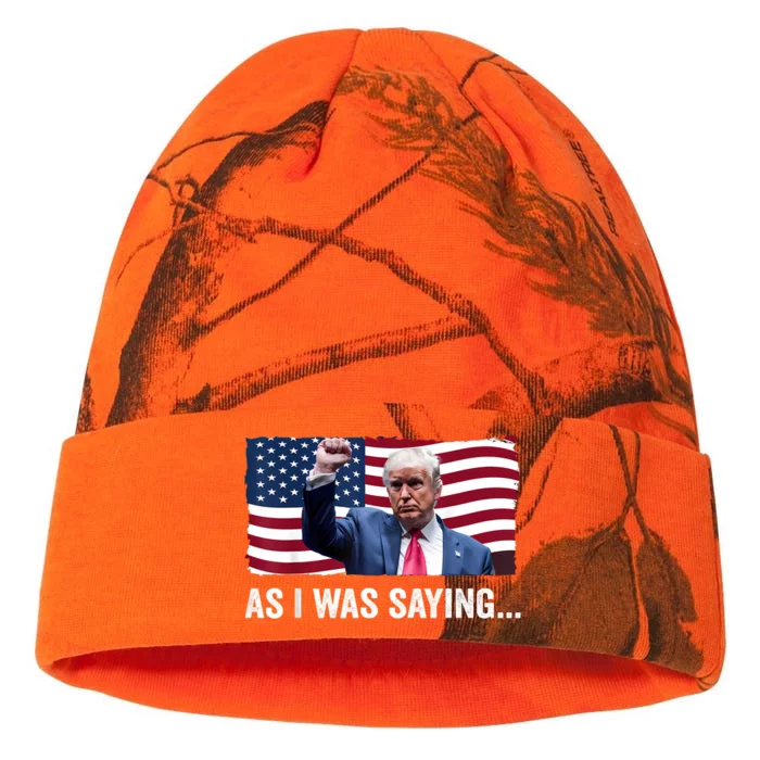 Trump As I Was Saying Trump His Speech Trump Vance Vintage Kati - 12in Camo Beanie