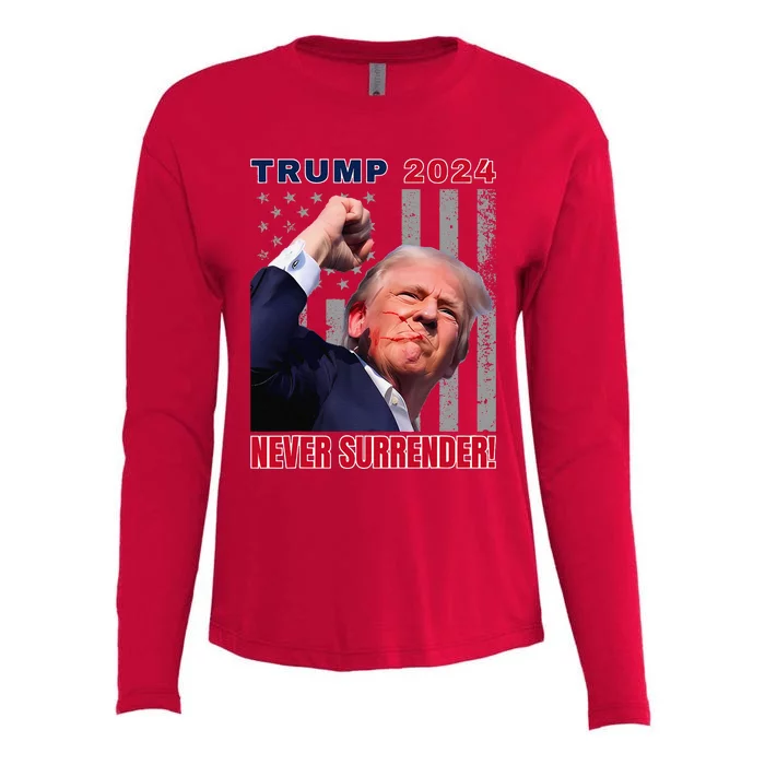 Trump Assassinated Injured In Pennsylvania July 13 2024 Womens Cotton Relaxed Long Sleeve T-Shirt