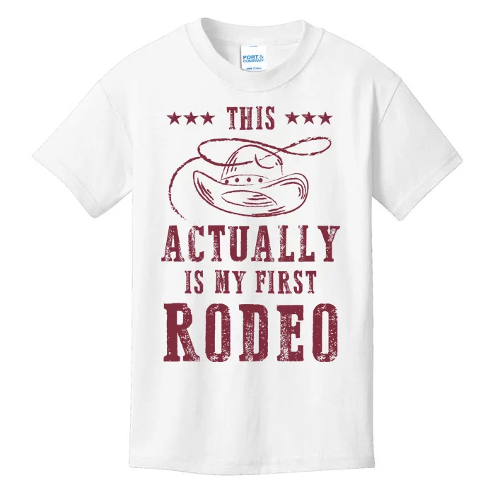 This Actually Is My First Rodeo Cowboy Kids T-Shirt