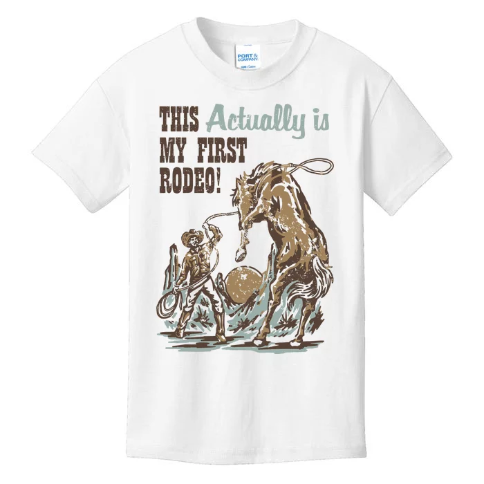 This Actually Is My First Rodeo Kids T-Shirt