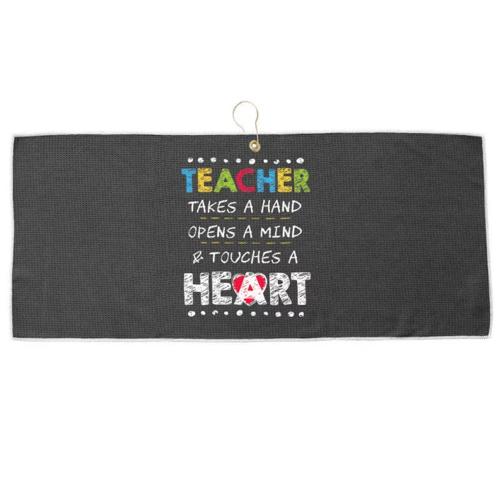 Teacher Appreciation Inspirational Quote Test Day Large Microfiber Waffle Golf Towel