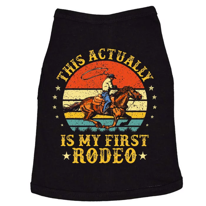 This Actually Is My First Rodeo Country Life Howdy Vintage Doggie Tank