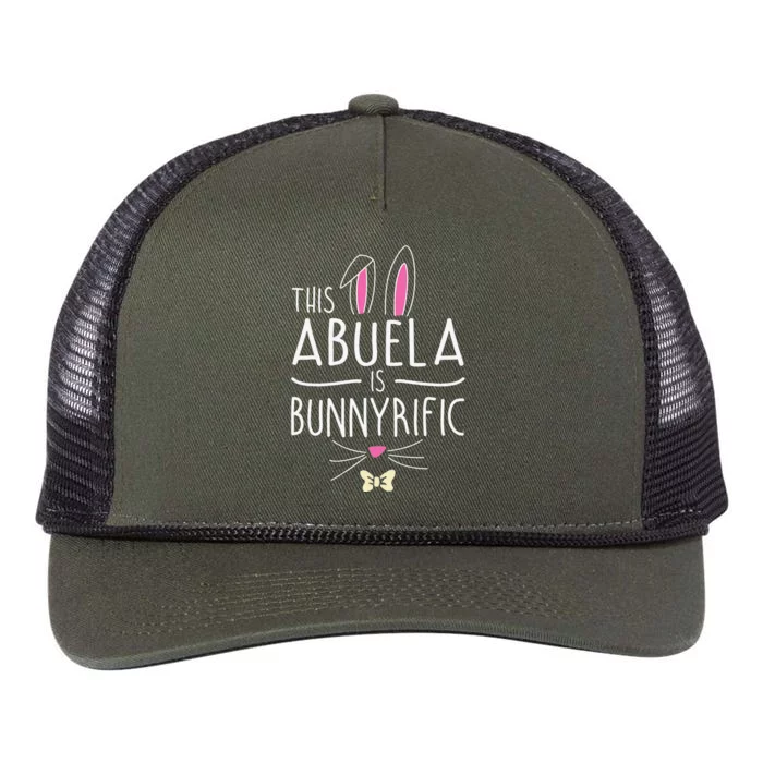 This Abuela Is Bunnyrific Easter Bunny Ears Retro Rope Trucker Hat Cap