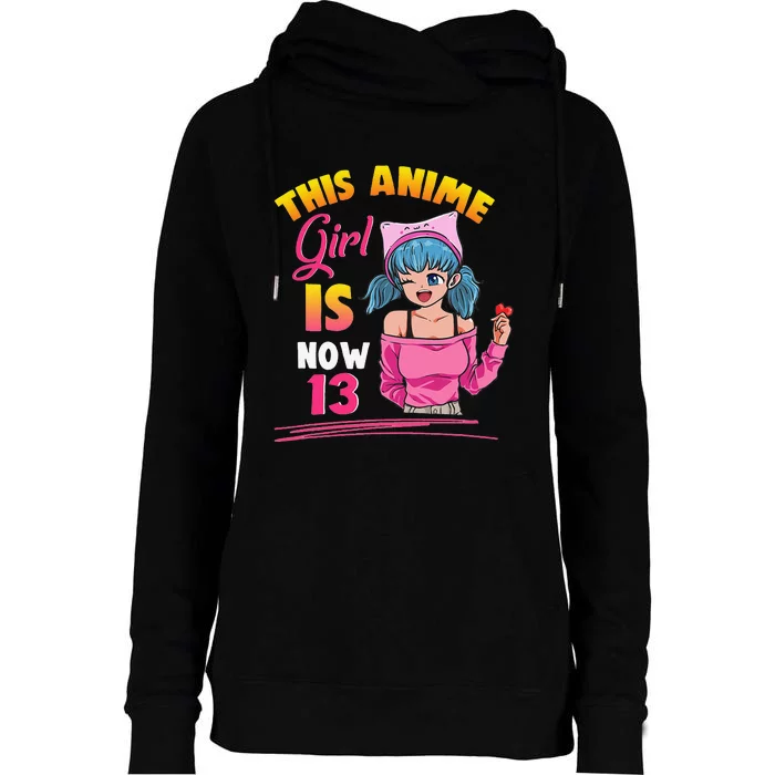 This Anime Is Now 13 Years Old Birthday Kawaii Womens Funnel Neck Pullover Hood