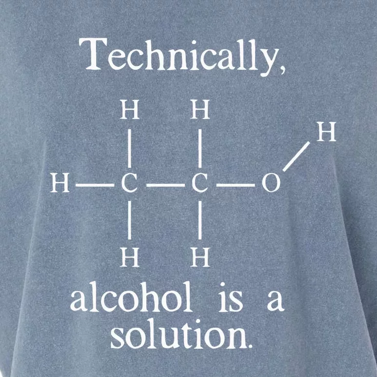 Technically Alcohol is a Solution Funny Nerd Beer Chemistry Garment-Dyed Women's Muscle Tee