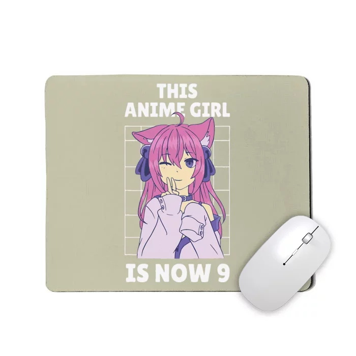 This Anime Is Now 9 Years Old Birthday Kawaii Mousepad