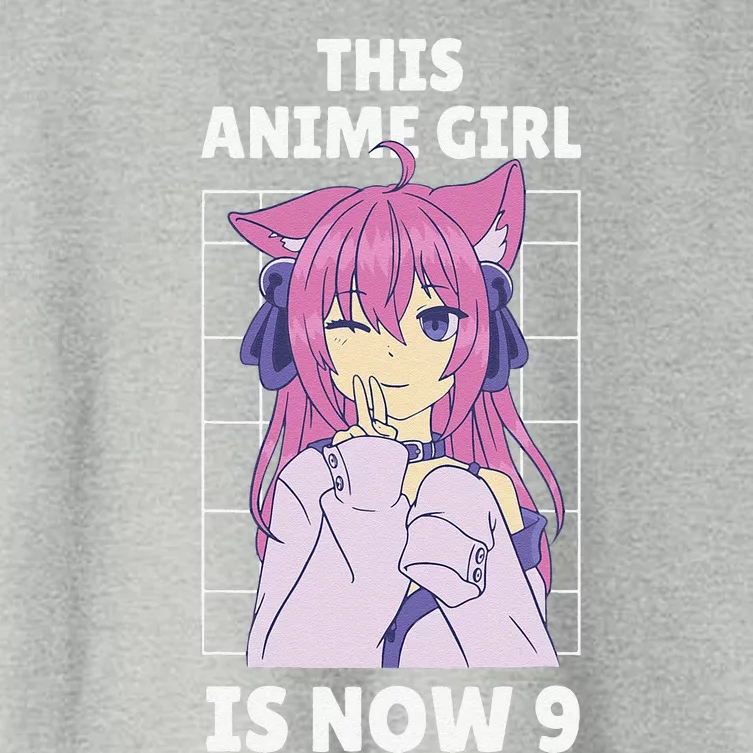 This Anime Is Now 9 Years Old Birthday Kawaii Women's Crop Top Tee