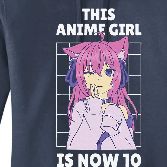 This Anime Is Now 10 Years Old Birthday Kawaii Cute Women's Pullover Hoodie