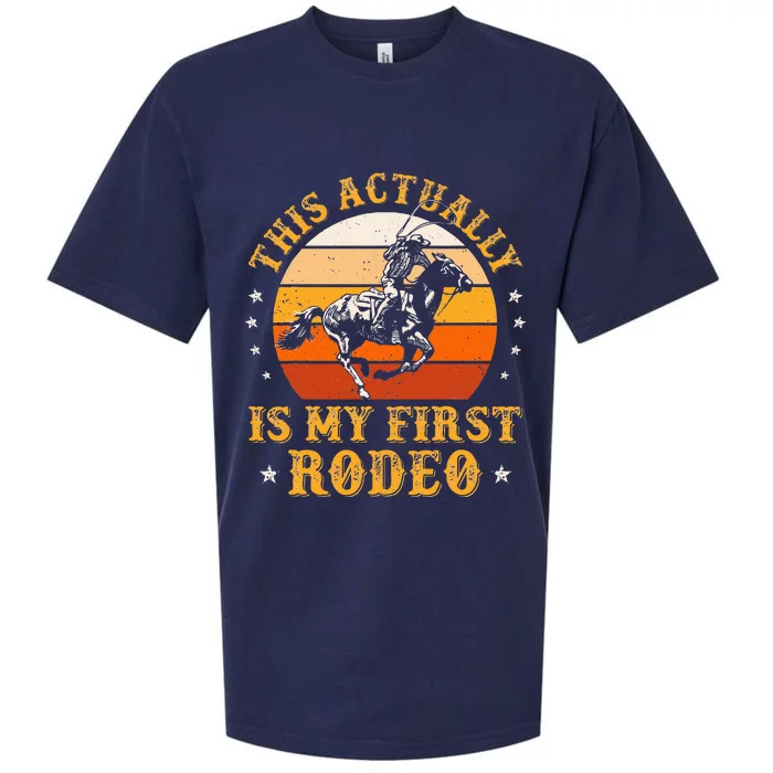 This Actually Is My First Rodeo Country Life Howdy Vintage Sueded Cloud Jersey T-Shirt