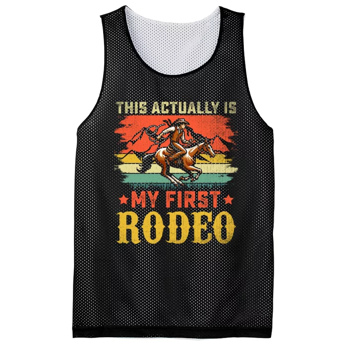 This Actually Is My First Rodeo Country Life Howdy Vintage Mesh Reversible Basketball Jersey Tank