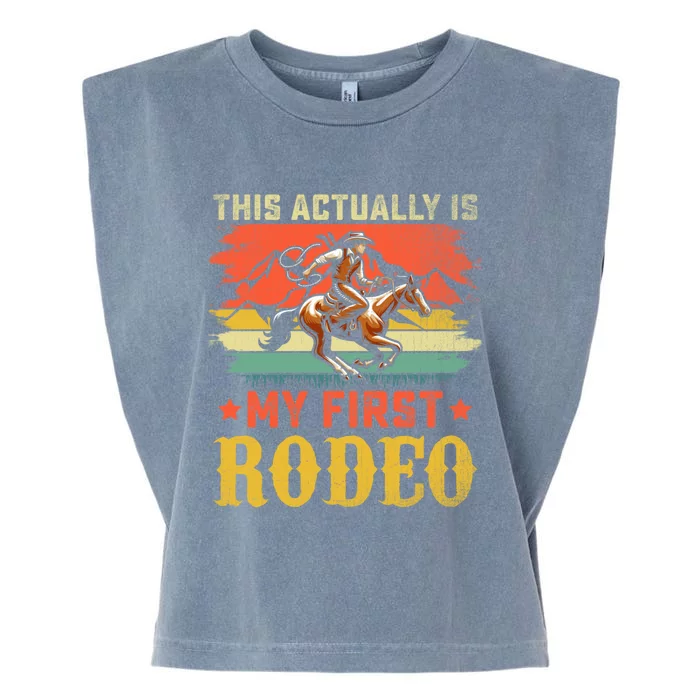 This Actually Is My First Rodeo Country Life Howdy Vintage Garment-Dyed Women's Muscle Tee