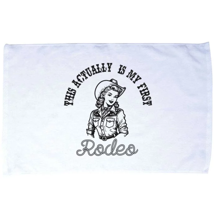 This Actually Is My First Rodeo Coastal Cowgirl Microfiber Hand Towel