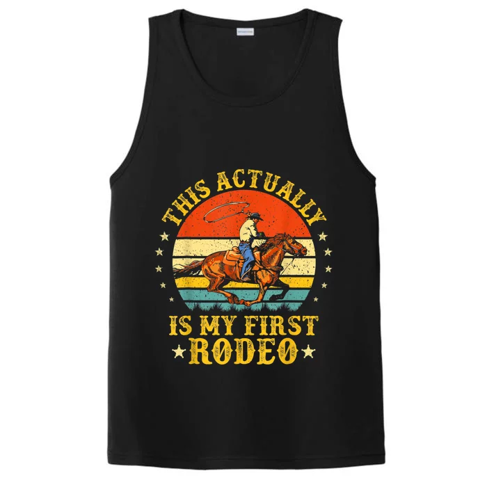 This Actually Is My First Rodeo Country Life Howdy Vintage Performance Tank