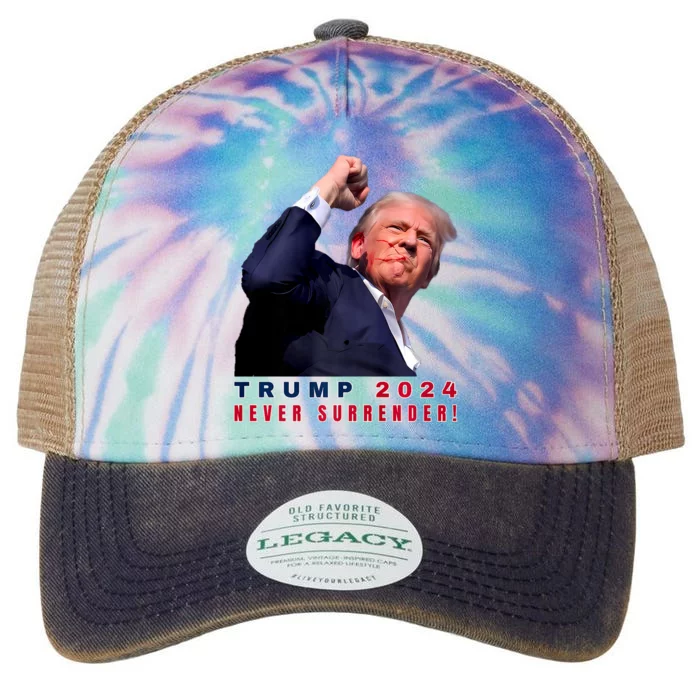 Trump Assassinated Injured In Pennsylvania July 13 2024 Legacy Tie Dye Trucker Hat