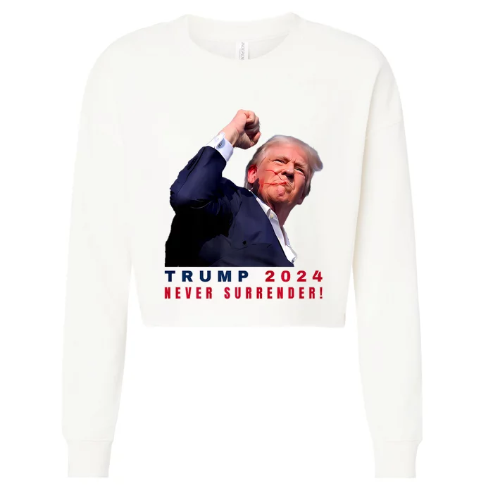 Trump Assassinated Injured In Pennsylvania July 13 2024 Cropped Pullover Crew