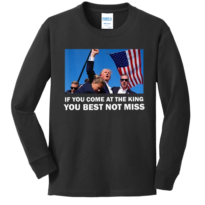 Trump Assassinated Injured In Pennsylvania 2024 Kids Long Sleeve Shirt