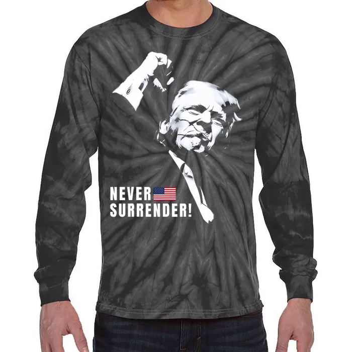 Trump Assassinated Injured In Pennsylvania July 13 2024 Tie-Dye Long Sleeve Shirt