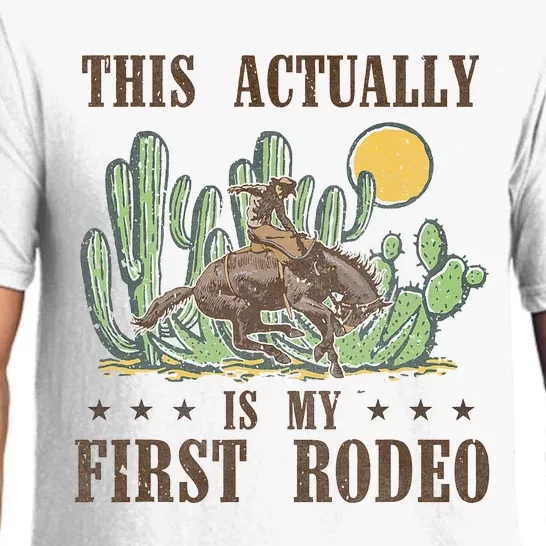 This Actually Is My First Rodeo Western Country Southern Pajama Set