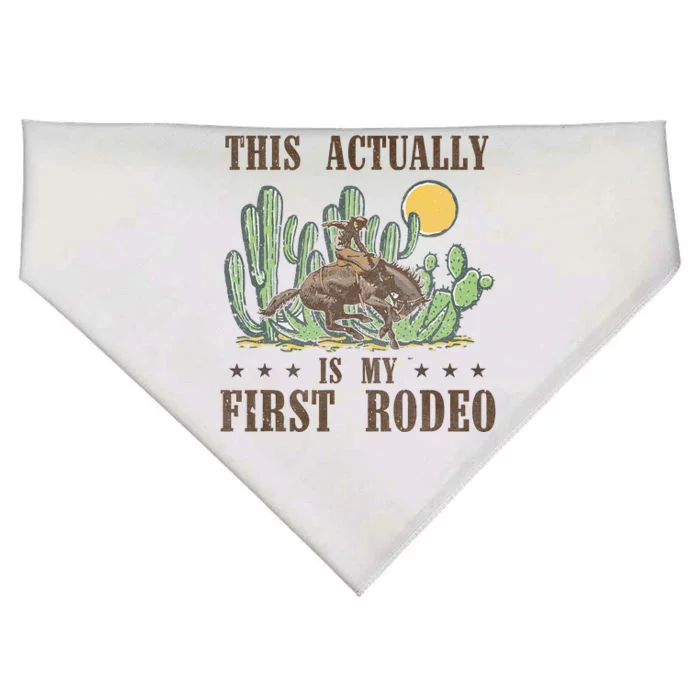 This Actually Is My First Rodeo Western Country Southern USA-Made Doggie Bandana