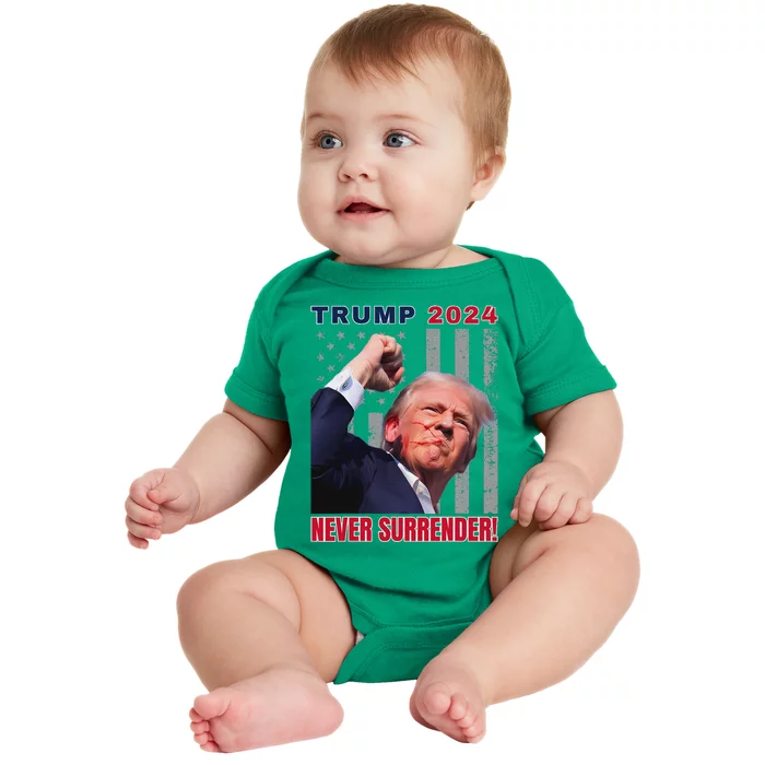 Trump Assassinated Injured Pennsylvania 2024 Design Baby Bodysuit