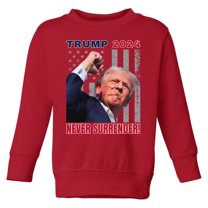 Trump Assassinated Injured Pennsylvania 2024 Design Toddler Sweatshirt