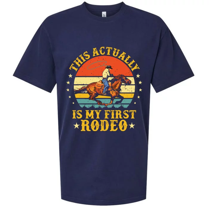 This Actually Is My First Rodeo Country Life Howdy Vintage Sueded Cloud Jersey T-Shirt