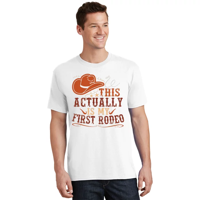 This Actually Is My First Rodeo Cowgirl Bucking T-Shirt