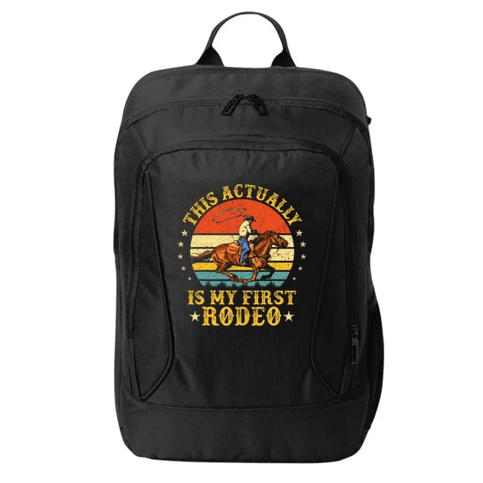 This Actually Is My First Rodeo Country Life Howdy Vintage City Backpack