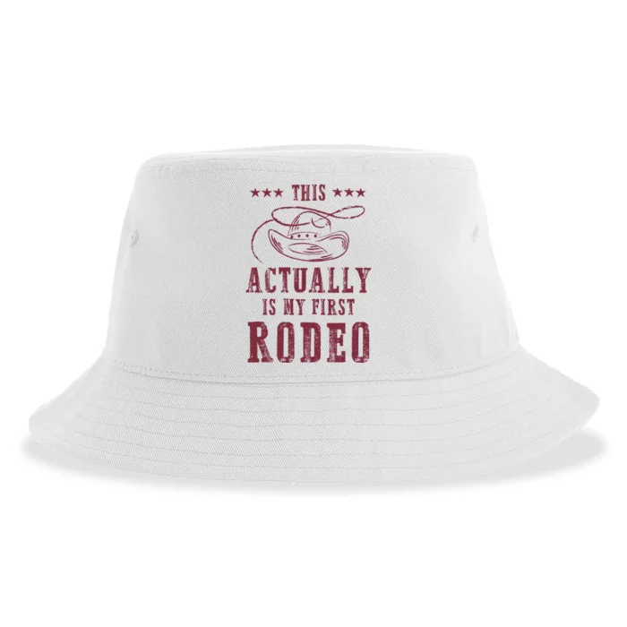 This Actually Is My First Rodeo Cowboy Sustainable Bucket Hat