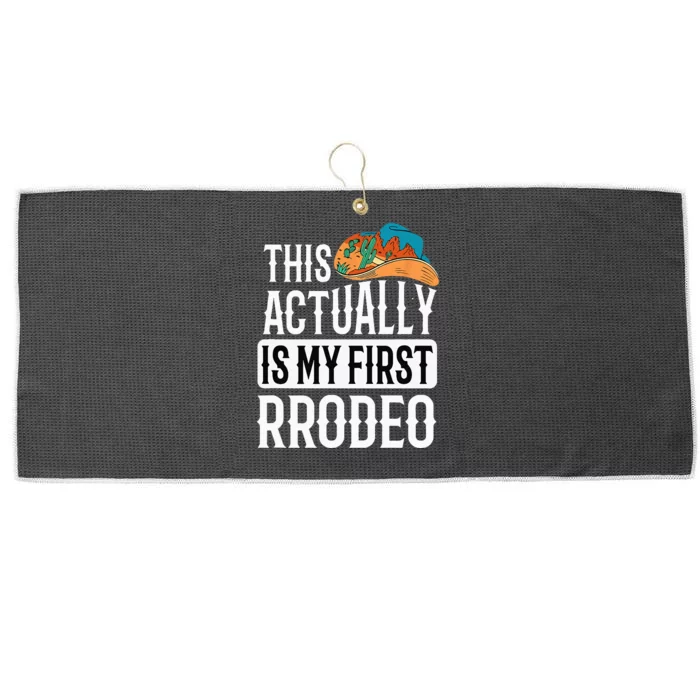 This Actually Is My First Rodeo Large Microfiber Waffle Golf Towel