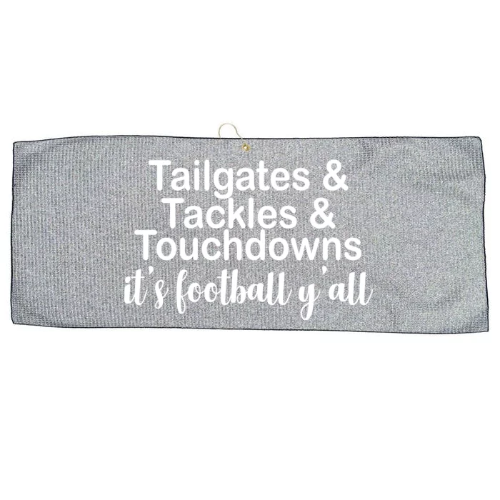 Tailgates Tackles Touchdowns Football All Day Large Microfiber Waffle Golf Towel