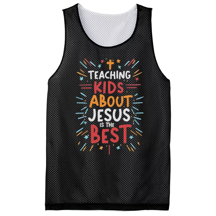 Teaching About Jesus Is The Best Mesh Reversible Basketball Jersey Tank