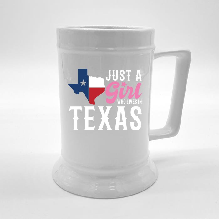 Texan American Just A Who Lives In Texas Cool Gift Front & Back Beer Stein