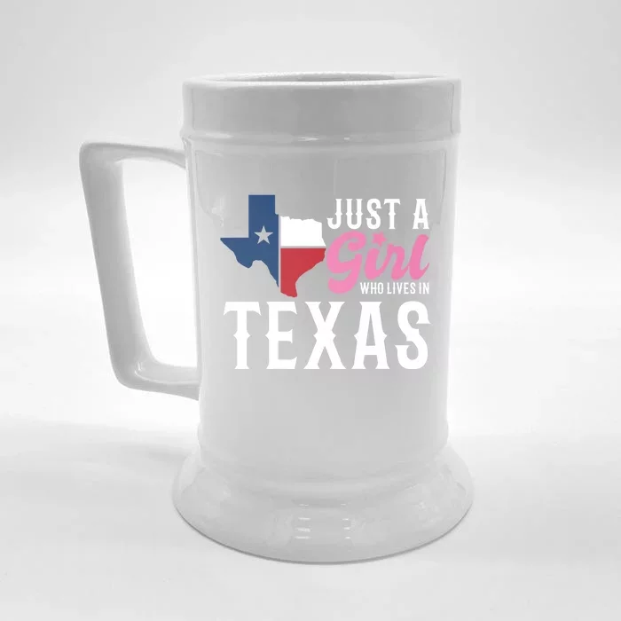 Texan American Just A Who Lives In Texas Cool Gift Front & Back Beer Stein