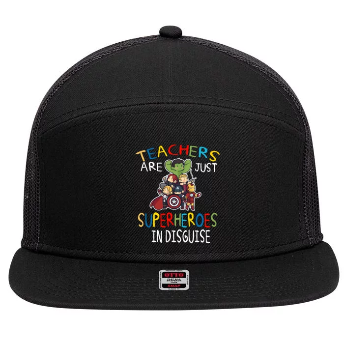 Teachers Are Just Superheroes In Disguise 7 Panel Mesh Trucker Snapback Hat