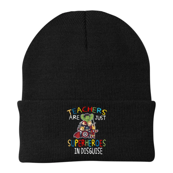 Teachers Are Just Superheroes In Disguise Knit Cap Winter Beanie