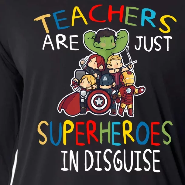 Teachers Are Just Superheroes In Disguise Cooling Performance Long Sleeve Crew