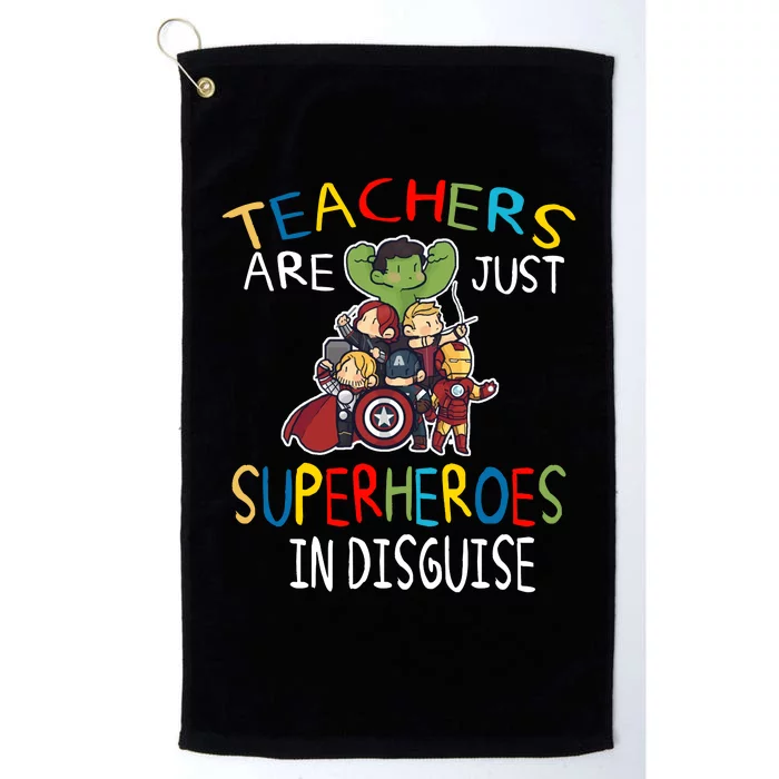 Teachers Are Just Superheroes In Disguise Platinum Collection Golf Towel